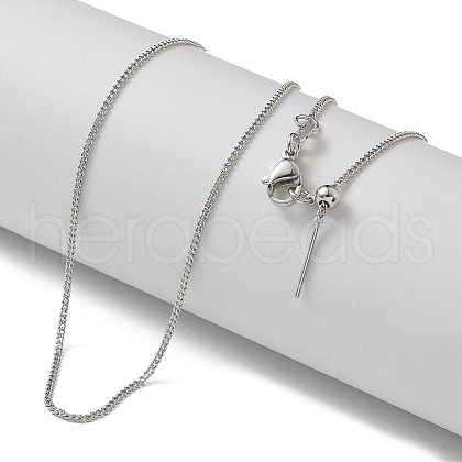 Brass Twisted Chain Necklaces NJEW-M083-01P-1