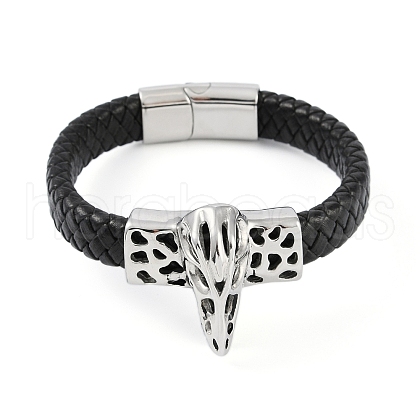 Braided Microfiber Leather Cord Bracelets BJEW-P328-16AS-01-1