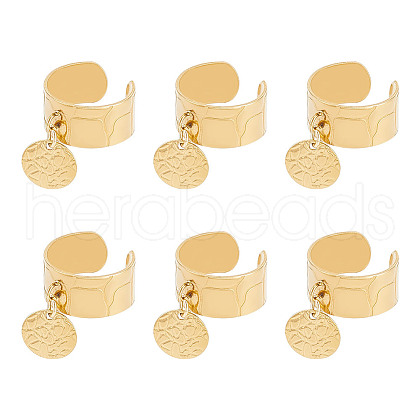 304 Stainless Steel Open Cuff Finger Rings RJEW-UN00010-1