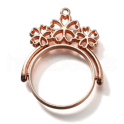 Alloy Open Back Bezel Pendants PALLOY-I223-13RG-1