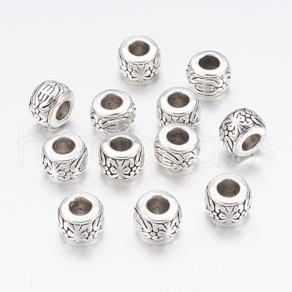Antique Silver Rondelle Beads X-AB793-1