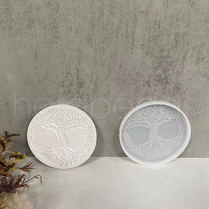 Tree of Life DIY Silicone Coaster Molds DIY-E073-03C-1