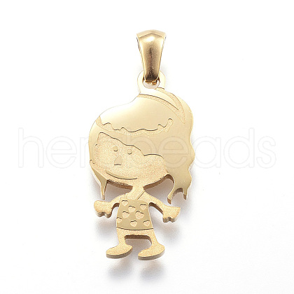 Ion Plating(IP) 304 Stainless Steel Pendants STAS-K162-029G-1