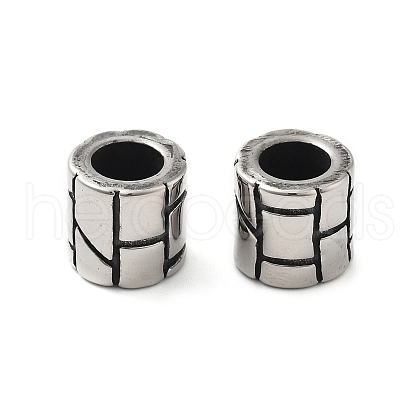 304 Stainless Steel European Beads STAS-V008-44AS-1
