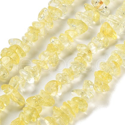 Transparent Crackle Glass Beads Strands GLAA-U004-01E-1
