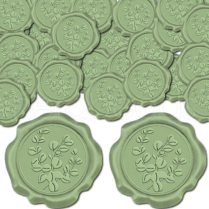 CRASPIRE 100Pcs Adhesive Wax Seal Stickers DIY-CP0010-54F-1