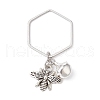 Alloy Bees and Iron Bell Pendant Decoration HJEW-JM01307-02-2