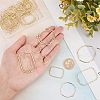 CHGCRAFT 48Pcs 2 Style Alloy Open Back Bezel Pendants PALLOY-CA0002-29-3