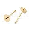 Brass Studs Earrings Finding KK-K383-02C-G-2