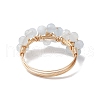 Natural Aquamarine Finger Rings RJEW-TA00198-04-4