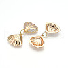 Brass Micro Pave Cubic Zirconia Pendants X-ZIRC-T016-13-2