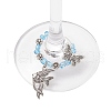 5Pcs Sea Animal Alloy Wine Glass Charms AJEW-JO00260-4