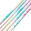 Rainbow Color Electroplate Non-magnetic Synthetic Hematite Beads Strands G-L489-E01-1