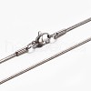 304 Stainless Steel Snake Chain Necklaces NJEW-E026-12P-1