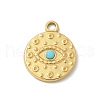 304 Stainless Steel Resin Rhinestone Pendants STAS-I322-44G-1