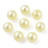 Spray Painted ABS Plastic Imitation Pearl Beads OACR-T015-05A-20-3