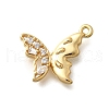 Brass Micro Pave Cubic Zirconia Pendants KK-Q035-12G-1