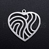 Non-Tarnish 201 Stainless Steel Filigree Charms STAS-T046-JN249-1-1