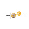 Flower 316L Surgical Stainless Steel Clear Cubic Zirconia 17 Gauge Internally Threaded Labrets WGBD99E-05-1
