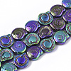 Electroplate Glass Beads Strands EGLA-S190-01B-1