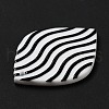 Stripe Pattern Opaque Acrylic Pendants SACR-P014-18A-4