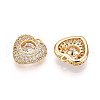 Brass Micro Pave Cubic Zirconia Charms KK-N261-89G-2