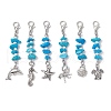 Sea Animal Tibetan Style Alloy Pendant Decorations HJEW-JM03163-2