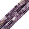 Natural Lepidolite/Purple Mica Stone Beads Strands G-F247-45-1