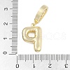 Brass Micro Pave Clear Cubic Zirconia Pendants KK-M289-01P-G-3