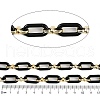 Rack Plating Acrylic & CCB Plastic Chain CHAC-H001-01G-2