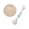 Ocean Theme Tibetan Style Alloy Pendant Decorations HJEW-JM03439-3