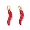 Rack Plating Brass Enamel Pendants KK-G512-21G-2