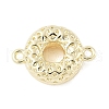 Brass Textured Connector Charms KK-M326-12G-1