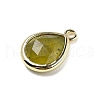 Natural Korean Jade  Faceted Pendants G-U019-05G-04-2