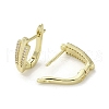 Brass Micro Pave Cubic Zirconia Arch Hoop Earring EJEW-C082-02D-G-2