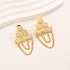 Elegant Brass Tassel Stud Earrings IJ0828-3-1