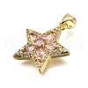 Brass Micro Pave Cubic Zirconia Pendants KK-K401-04B-G-2