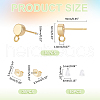 Unicraftale Brass Stud Earring Findings KK-UN0002-79-3