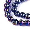 Electroplate Transparent Glass Beads Strands GLAA-T032-T10mm-AB15-3