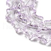 Baking Paint Transparent Glass Beads Strands X1-DGLA-A07-T8mm-KD02-3