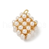 ABS Imitation Pearl Pendants KK-K293-43B-02-1