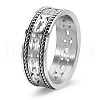 Stainless Steel Chunky Rings PW-WGE8F7A-08-1