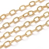 Brass Textured Cable Chains CHC-G005-25G-2