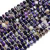 Natural Banded Agate Beads Strands G-P573-A12-01-2