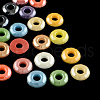 Pearlized Plated Opaque Glass Cabochons PORC-R039-8mm-M-1