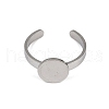 304 Stainless Steel Cuff Ring Components STAS-D372-04P-03-2