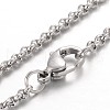 Non-Tarnish 304 Stainless Steel Rolo Chain Necklaces X-NJEW-JN01228-02-1