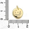 Brass Micro Pave Clear Cubic Zirconia Charms KK-V011-53G-3