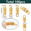 SUNNYCLUE 100Pcs Alloy Screw Clasps FIND-SC0012-07G-2