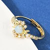 Brass Micro Pave Cubic Zirconia Finger Rings RJEW-D318-03G-2